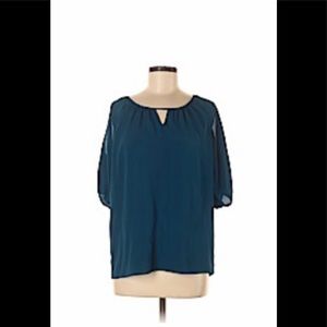 Teal Express cold shoulder blouse.  Women’s medium